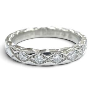 CHANEL Silver Diamond Ring